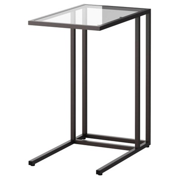 IKEA VITTSJO Stolik pod laptopa czarny 35x65 cm