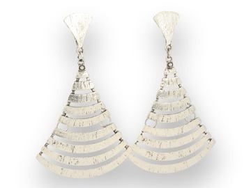 Klipsy do uszu srebrne wiszące