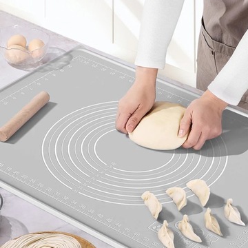 СИЛИКОНОВЫЙ КОВРИК ДЛЯ ТОРТА С ВЫСОКИМ КРОМКОМ, ПРОТИВСКОЛЬЗЯЩИЙ 50х40 СМ