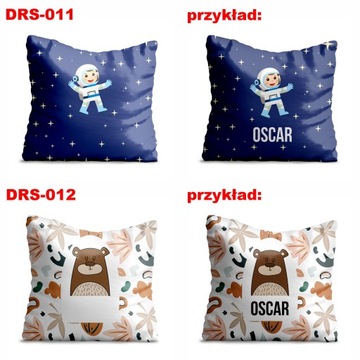 Dziecięca Poszewka na Jaśka 40x40 dla Dziewczynki Córki Personalizacja Wzór