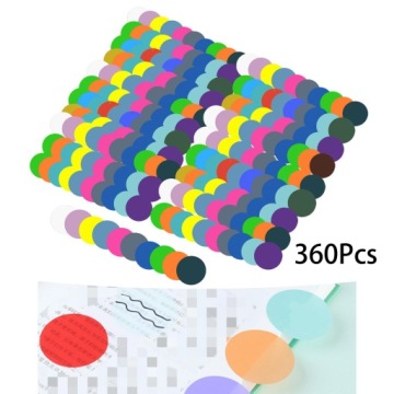 360Pcs Липкие Заметки Круглый Писать Круглый Примечание Индекс Стикер Липкая Заметка