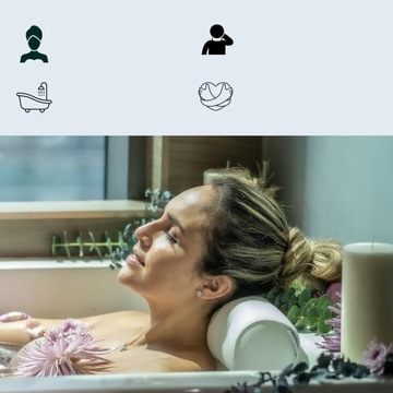 ЭРГОНОМИЧНАЯ ПОДУШКА ДЛЯ ВАННЫ С ПОДГОЛОВНИКОМ, ПОДУШКИ ДЛЯ ВАННЫ 4D