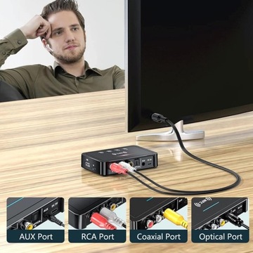 АДАПТЕР BLUETOOTH ДЛЯ СИСТЕМЫ Hi-Fi AUX CHINCH JACK ПРИЕМНИК ПЕРЕДАТЧИК 5.0 NFC