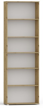 REGAŁ PÓŁKI 6 BIBLIOTECZKA WYSOKA SZE60/215 Dąb