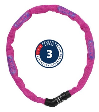 Łańcuch z zamkiem ABUS Tresor 4804C /75 /sl3/ Szyfr Pink