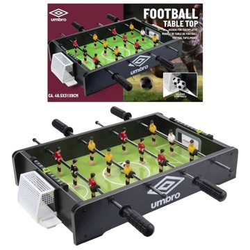 PIŁKARZYKI STOŁOWE STÓŁ DO MINI PIŁKARZYKÓW UMBRO 47X31X9CM 13 ELEMENTÓW