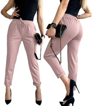 Eleganckie SPODNIE DAMSKIE na kant letnie wygodne zwiewne
