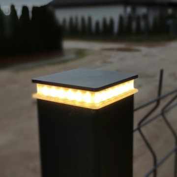 Светодиодный почтовый светильник 120x120 мм 12v BLACK, столб ограждения, освещение