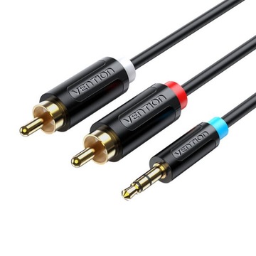 VENTION KABEL PRZEWÓD ADAPTER AUDIO MINIJACK 3,5MM DO 2XRCA STEREO CINCH 5M