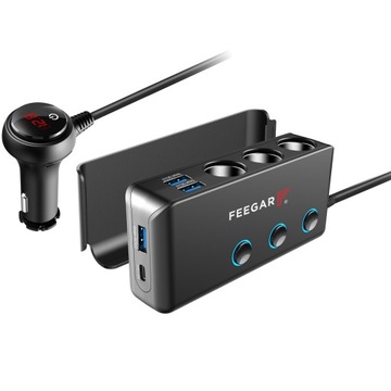 Rozdzielacz gniazda zapalniczki Feegar Ciga 200W 10A 12-24V USB