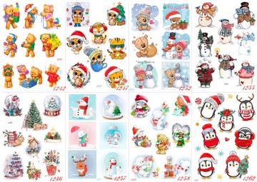 РОЖДЕСТВЕНСКИЕ НАКЛЕЙКИ на подарки День Святого Николая для детей РОЖДЕСТВЕНСКИЕ выкройки