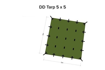 Tarp DD Hammocks 5x5 kamper -olive green