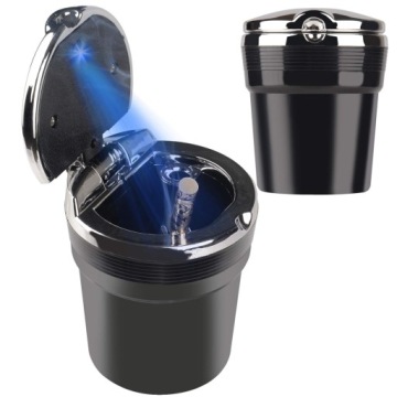 POPIELNICZKA SAMOCHODOWA LED KOSZ W MIEJSCE KUBKA ŚMIETNIK SAMOCHODOWY