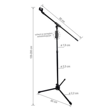 ПОДСТАВКА ДЛЯ МИКРОФОНА STAND4ME M4 ДВОЙНАЯ СКЛАДНАЯ ПОДСТАВКА ДЛЯ МИКРОФОНА + РУЧКА
