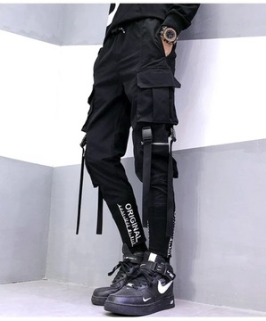 Men's Retro High Streetwear Cargo Pants Men Loose