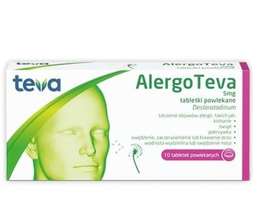 ALERGO TEVA 5 mg 10 tabl. na alergię