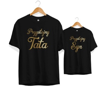 Koszulki dla Taty i Syna, Przystojny Tata i Syn, Prezent dla Taty, Tata