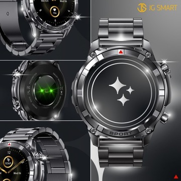 SMARTWATCH MĘSKI ZEGAREK MENU PL ROZMOWY CIŚNIENIE 500mAh AMOLED + 3 paski
