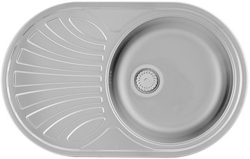 Zlewozmywak stalowy Kernau KSSB 453 1B1D Ociekacz