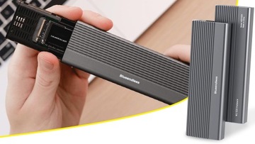 OBUDOWA ADAPTER NA DYSK SSD M2 NVME PCIE 2W1 USB 3.0 USB-C 3.1 KIESZEŃ M.2