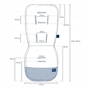 WKŁADKA ANTYPOTOWA DO WÓZKA BRIGHT LUNA LA MILLOU