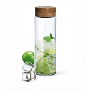 SIMAX PURE AQUA BUTELKA 1L Z BAMBUSOWĄ ZAKRĘTKĄ SZKŁO ŻAROODPORNE