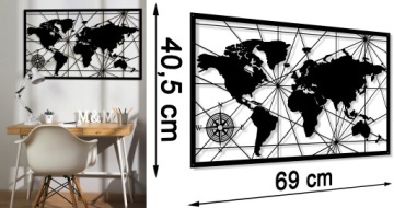 Ажурная картина Украшение стены 3D Панно Карта