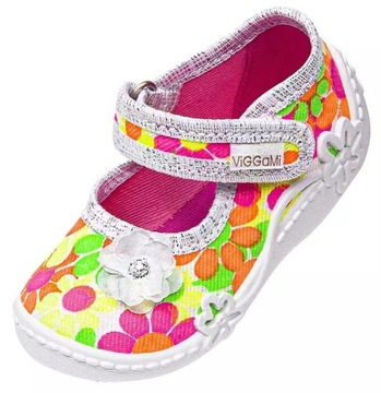 Tenisówki dziecięce kapcie dziecięce Viggami Lila Neon 22
