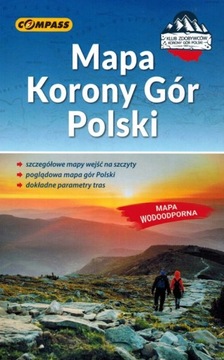 KORONA GÓR POLSKI KGP MAPA LAMINOWANA COMPASS