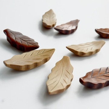 Деревянная подставка для палочек для суши, лист, 1 шт.