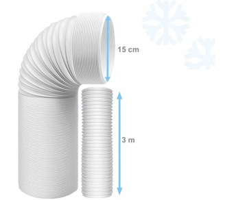 ТРУБА ДЛЯ ПЕРЕНОСНОГО КОНДИЦИОНЕРА 15см/3м БЕЛАЯ