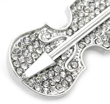 СЕРЕБРЯНАЯ СКРИПКА БРОШЬ МУЗЫКАЛЬНЫЙ ИНСТРУМЕНТ