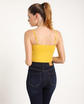 P1P100 PIMKIE__MM6 ŻÓŁTY TOP RAMIĄCZKA BASIC__XS