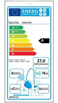 Пылесос с мешком HEPA Турбощетка QUIET POWERFUL +3 BAGS 900W LOVIO