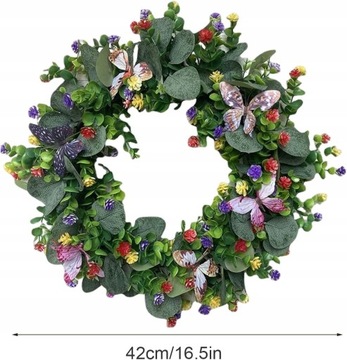 Wianek na drzwi Wianki Ze SztucznychCiemno Różowy