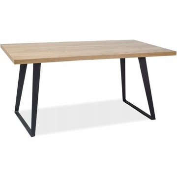 Stół Falcon Lity Dąb / Czarny 150x90 Kuchenny