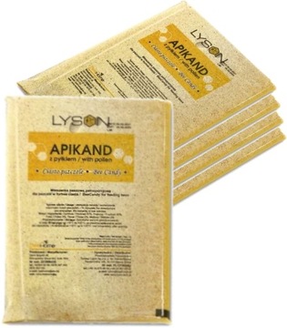 Apikand Z PYŁKIEM 1kg x5 ciasto POKARM dla PSZCZÓŁ PYŁEK
