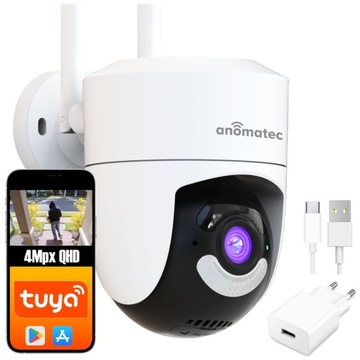 KAMERA WIFI BEZPRZEWODOWA ZEWNĘTRZNA IP PTZ 4MPX APLIKACJA TUYA ANOMATEC