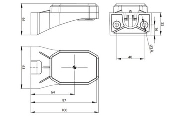 ГАБАРИТНЫЙ ФОНАР СВЕТОДИОДНЫЙ, БЕЛЫЙ С РУЧКОЙ И ОТРАЖАТЕЛЕМ FT-069 BI