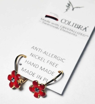 ЗОЛОТЫЕ СЕРЬГИ ДЛЯ ДЕВУШКИ С ЦВЕТАМИ СВАРОВСКИ