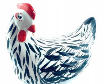 ФАРФОРОВАЯ КУРИЦА, КРАСИВАЯ СТИЛЬНАЯ ВИНТАЖНАЯ ДОМАШНЯЯ СВЕРХУ