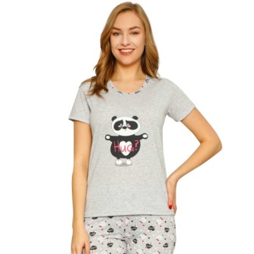 ЖЕНСКАЯ ПИЖАМА ИЗ ХЛОПКОВОГО РУКАВА 3/4 КАЧЕСТВЕННАЯ