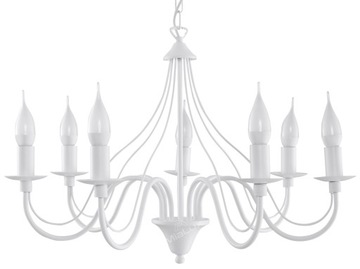 Lampa Wisząca VERONA 7 Biała Oprawa Sufitowa LED