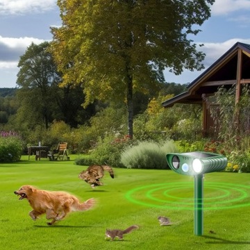 2X SŁONECZNY ULTRADŹWIĘKOWY ODSTRASZACZ SZCZURÓW ŚRODEK ODSTRASZAJĄCY KOTY