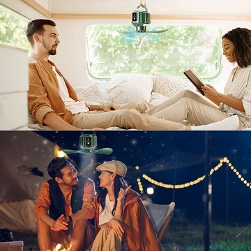 ПОТОЛОЧНЫЙ ВЕНТИЛЯТОР ДЛЯ КЕМПИНГА СО СВЕТОДИОДНОЙ ЛАМПОЙ, ПУЛЬТ ДИСТАНЦИОННОГО УПРАВЛЕНИЯ, ЗАРЯДКА USB