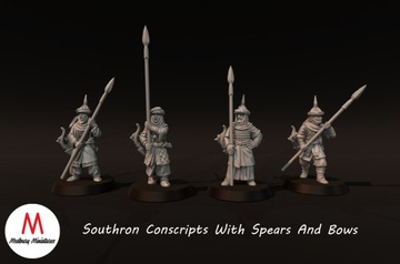 Southron Conscripts With Spears And Bows - x4