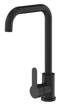 КУХОННЫЙ ФАКТОР ДЛЯ МОЙКИ, ЧЕРНЫЙ, ВЫСОКИЙ ЗАГРУГЛЕННЫЙ СТАЛЬНОЙ КРАН