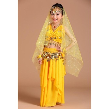 Детский костюм для танца живота, бахрома, юбка-бретелька.