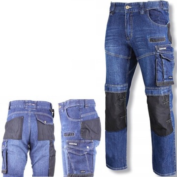 LAHTI PRO Spodnie robocze jeans stretch roz. S