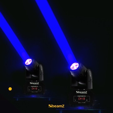 Głowa ruchoma Beamz RGBW LED 4w1 DMX pilot